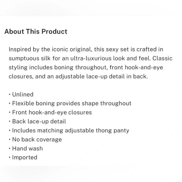 Victoria’s Secret Silk Corset - Picture 5 of 7